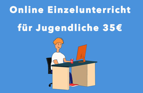 Online Einzelunterricht für Jugendliche ab 30 Euro